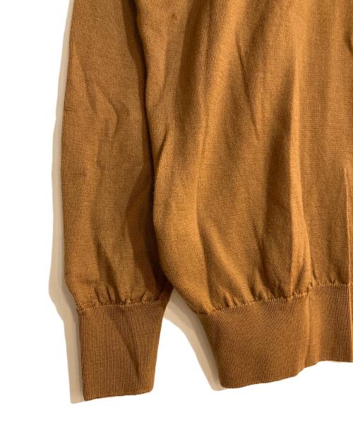 JOHN SMEDLEY（ジョンスメドレー）JOHN SMEDLEY (ジョンスメドレー) エクストラファインメリノウール 24ゲージ クルーネック ニット ブラウン (ジンジャー) サイズ:Ｌの古着・服飾アイテム