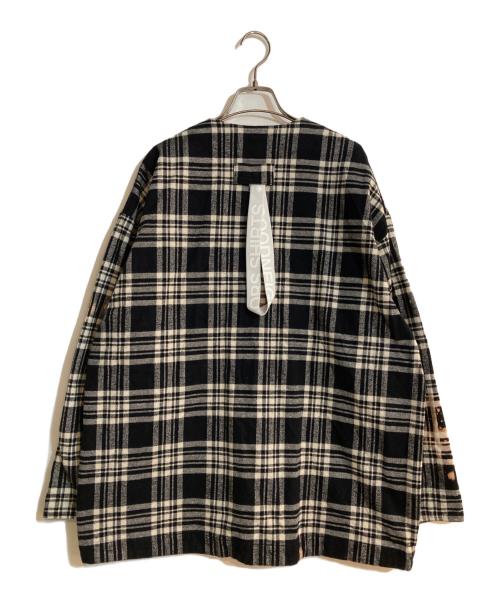 GOODNEIGHBORS SHIRTS（グッドネイバーズシャツ）GOODNEIGHBORS SHIRTS (グッドネイバーズシャツ) チェックノーカラージャケット ブラック サイズ:不明の古着・服飾アイテム
