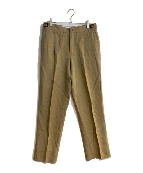 CARUSO（カルーゾ）CARUSO (カルーゾ) Linen Side Adjuster Trouser ブラウン サイズ:Pの古着・服飾アイテム