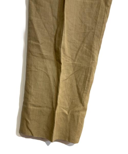 CARUSO（カルーゾ）CARUSO (カルーゾ) Linen Side Adjuster Trouser ブラウン サイズ:Pの古着・服飾アイテム
