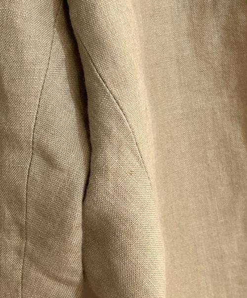 CARUSO（カルーゾ）CARUSO (カルーゾ) Linen Side Adjuster Trouser ブラウン サイズ:Pの古着・服飾アイテム