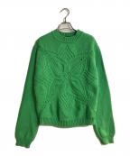 LOUIS VUITTONルイ ヴィトン）の古着「エンブロイダリークルーネックニット」｜黄緑