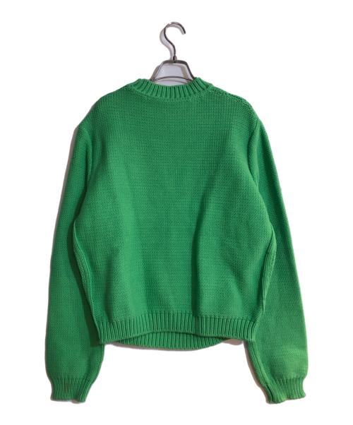 LOUIS VUITTON（ルイ ヴィトン）LOUIS VUITTON (ルイ ヴィトン) エンブロイダリークルーネックニット 黄緑 サイズ:Mの古着・服飾アイテム
