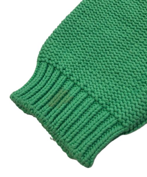 LOUIS VUITTON（ルイ ヴィトン）LOUIS VUITTON (ルイ ヴィトン) エンブロイダリークルーネックニット 黄緑 サイズ:Mの古着・服飾アイテム