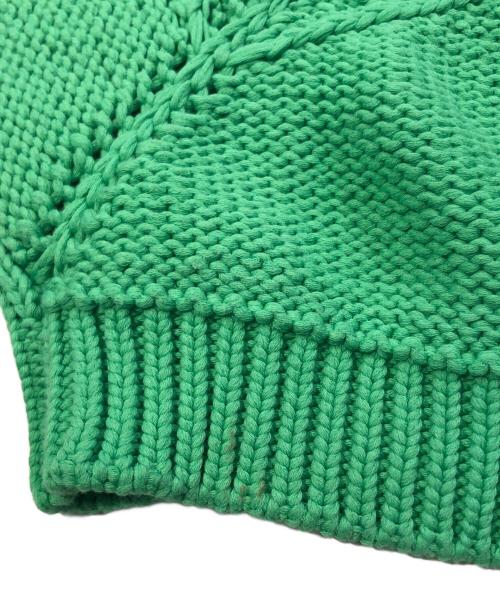 LOUIS VUITTON（ルイ ヴィトン）LOUIS VUITTON (ルイ ヴィトン) エンブロイダリークルーネックニット 黄緑 サイズ:Mの古着・服飾アイテム