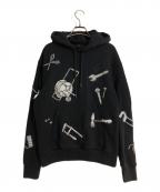 LOUIS VUITTONルイ ヴィトン）の古着「マルチツールエンブロイダードパーカー」｜ブラック
