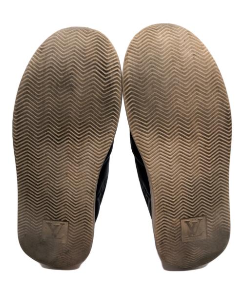 LOUIS VUITTON（ルイ ヴィトン）LOUIS VUITTON (ルイ ヴィトン) ビバリーヒルズライン モノグラムエンボスレザースリッポン ブラック サイズ:7 1/2の古着・服飾アイテム