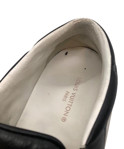 LOUIS VUITTON（ルイ ヴィトン）LOUIS VUITTON (ルイ ヴィトン) ビバリーヒルズライン モノグラムエンボスレザースリッポン ブラック サイズ:7 1/2の古着・服飾アイテム