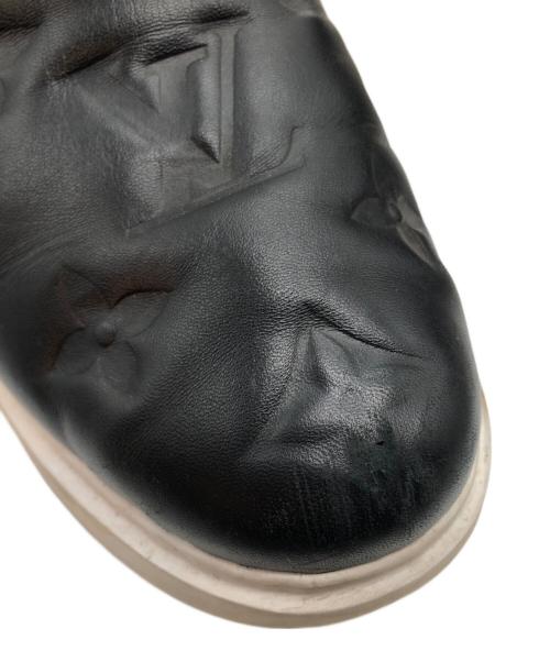 LOUIS VUITTON（ルイ ヴィトン）LOUIS VUITTON (ルイ ヴィトン) ビバリーヒルズライン モノグラムエンボスレザースリッポン ブラック サイズ:7 1/2の古着・服飾アイテム