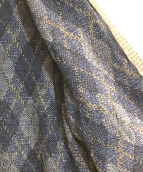 FUGA FUGA（フーガフーガ）FUGA FUGA (フーガフーガ) モヘア混アーガイルクルーネックカーディガン グレー サイズ:FREEの古着・服飾アイテム