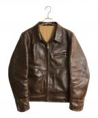 bpr BEAMSビーピーアールビームス）の古着「ホースハイドレザースポーツジャケット」｜ブラウン