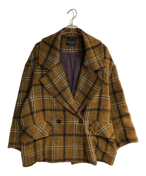 ROBERTO COLLINA（ロベルトコリーナ）ROBERTO COLLINA (ロベルトコリーナ) チェックダブルショートコート イエロー サイズ:Ｓの古着・服飾アイテム