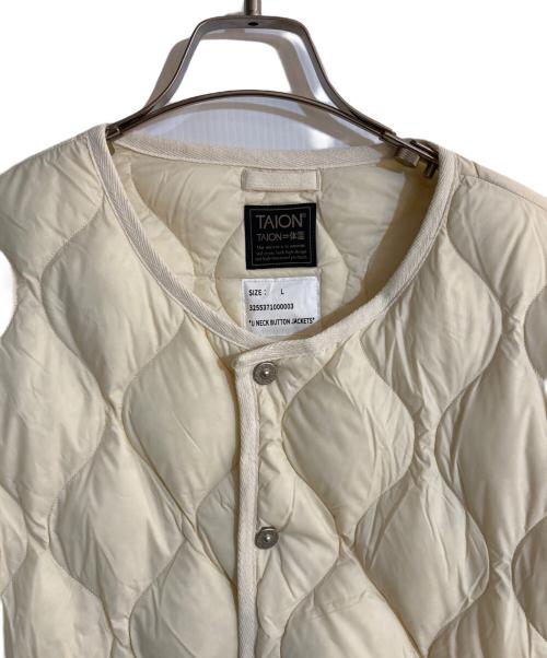TAION（タイオン）TAION (タイオン) PUBLUX (パブリュクス) 別注マフラー付きミリタリーダウン アイボリー サイズ:Ｌの古着・服飾アイテム