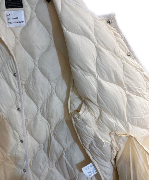 TAION（タイオン）TAION (タイオン) PUBLUX (パブリュクス) 別注マフラー付きミリタリーダウン アイボリー サイズ:Ｌの古着・服飾アイテム