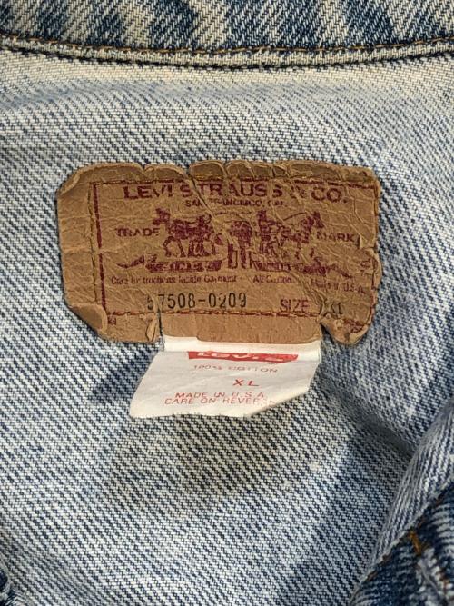 LEVI'S（リーバイス）LEVI'S (リーバイス) ケミカルウォッシュデニムトラッカージャケット インディゴ サイズ:XLの古着・服飾アイテム