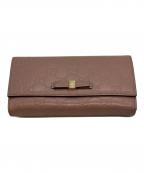 GUCCIグッチ）の古着「リボンフラップウォレット」｜ピンク