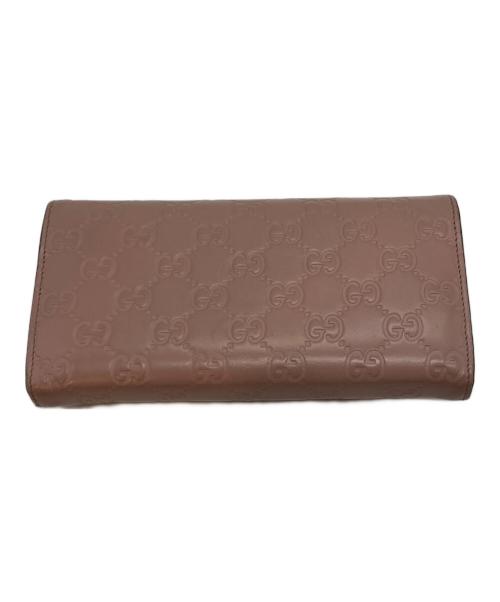 GUCCI（グッチ）GUCCI (グッチ) リボンフラップウォレット ピンクの古着・服飾アイテム