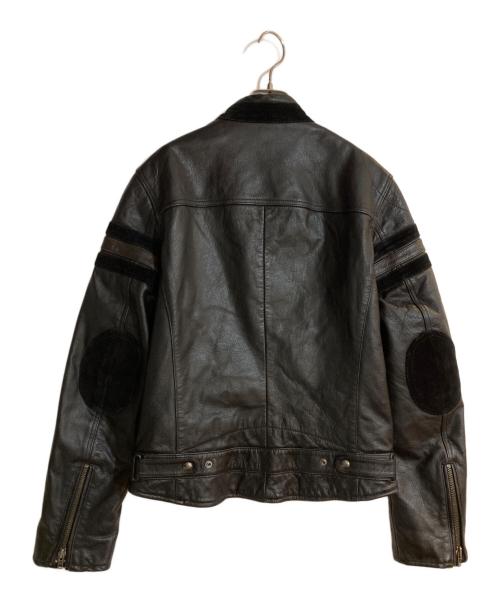 ARMANI EXCHANGE（アルマーニ エクスチェンジ）ARMANI EXCHANGE (アルマーニ エクスチェンジ) レザーライダースジャケット ブラック サイズ:Sの古着・服飾アイテム