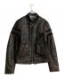 ARMANI EXCHANGE（アルマーニ エクスチェンジ）の古着「レザーライダースジャケット」｜ブラック