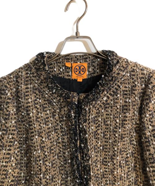 TORY BURCH（トリーバーチ）TORY BURCH (トリーバーチ) ツイードジャケット ブラック サイズ:Sの古着・服飾アイテム
