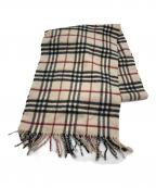 BURBERRYバーバリー）の古着「ノバチェックカシミヤマフラー」｜ベージュ