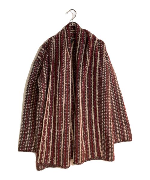 theory（セオリー）theory (セオリー) ストライプ アルパカ カーディガン レッド サイズ:Ｓの古着・服飾アイテム