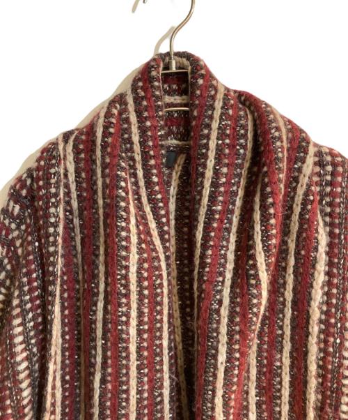 theory（セオリー）theory (セオリー) ストライプ アルパカ カーディガン レッド サイズ:Ｓの古着・服飾アイテム