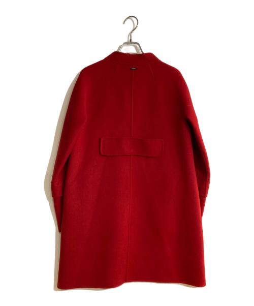 'S Max Mara（エスマックスマーラ）'S Max Mara (エスマックスマーラ) ノーカラーコート レッド サイズ:38の古着・服飾アイテム