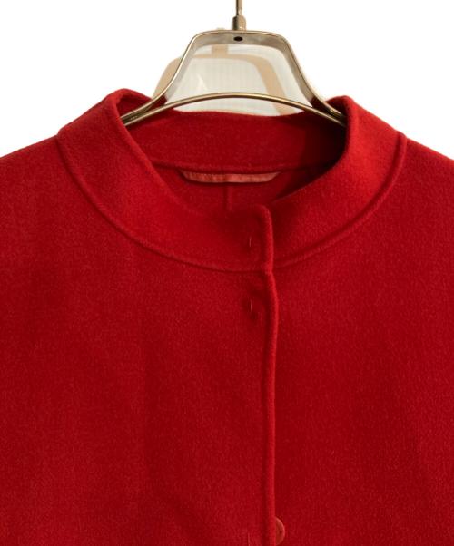'S Max Mara（エスマックスマーラ）'S Max Mara (エスマックスマーラ) ノーカラーコート レッド サイズ:38の古着・服飾アイテム