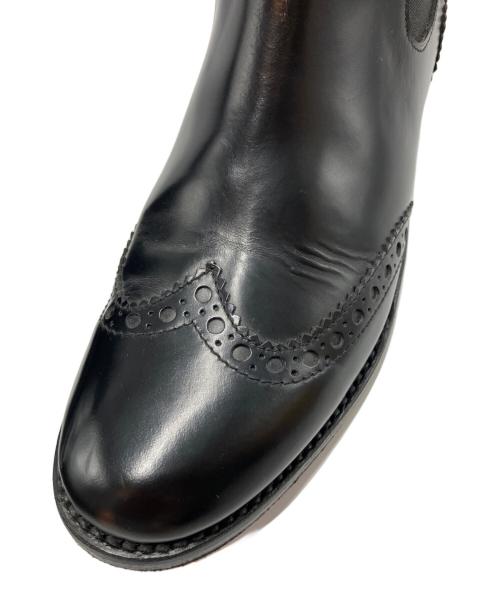 Caminando（カミナンド）Caminando (カミナンド) ウイングチップサイドゴアブーツ ブラック サイズ:Ｌの古着・服飾アイテム