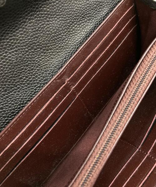 CHANEL（シャネル）CHANEL (シャネル) 二つ折り長財布 ブラックの古着・服飾アイテム