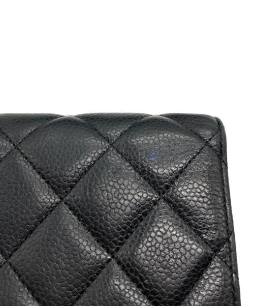 CHANEL（シャネル）CHANEL (シャネル) 二つ折り長財布 ブラックの古着・服飾アイテム