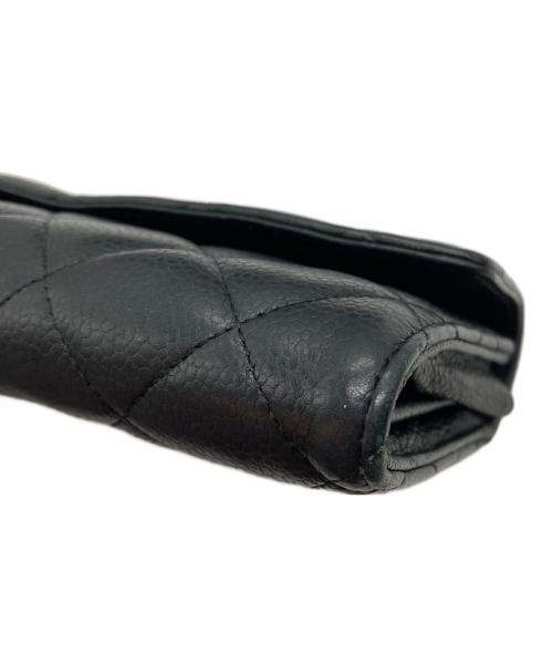 CHANEL（シャネル）CHANEL (シャネル) 二つ折り長財布 ブラックの古着・服飾アイテム