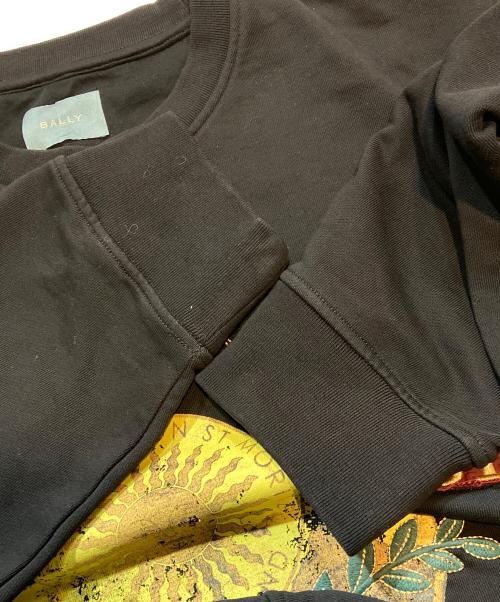 BALLY（バリー）BALLY (バリー) ヴィンテージ加工クルーネックスウェット ブラック サイズ:Ｌの古着・服飾アイテム