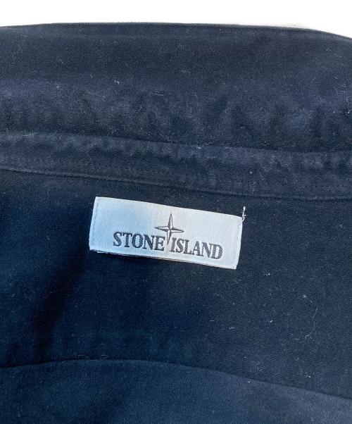 STONE ISLAND（ストーンアイランド）STONE ISLAND (ストーンアイランド) モールスキンシャツ ブラック サイズ:Ｌの古着・服飾アイテム