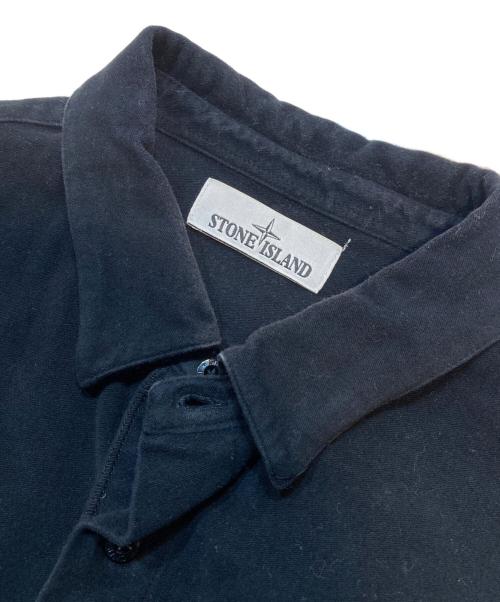 STONE ISLAND（ストーンアイランド）STONE ISLAND (ストーンアイランド) モールスキンシャツ ブラック サイズ:Ｌの古着・服飾アイテム