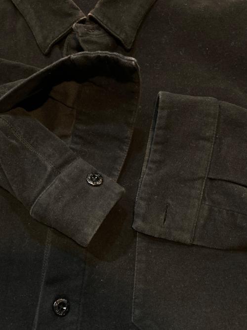 STONE ISLAND（ストーンアイランド）STONE ISLAND (ストーンアイランド) モールスキンシャツ ブラック サイズ:Ｌの古着・服飾アイテム