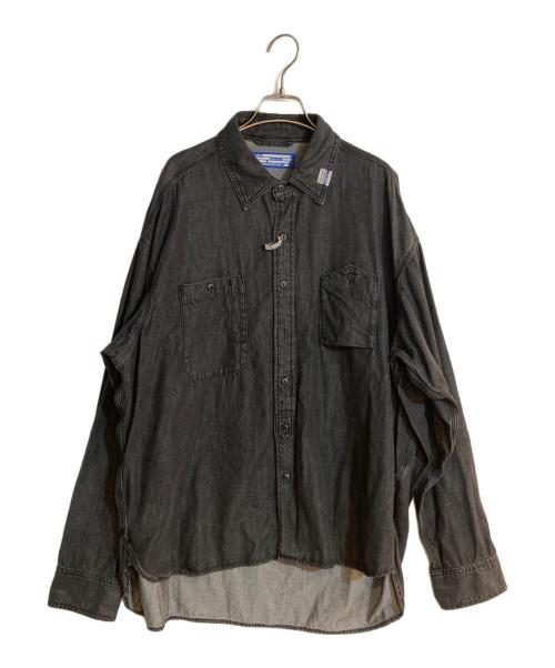 Maison MIHARA YASUHIRO in・stru(men-tal).（メゾン ミハラ ヤスヒロ インストルメンタル）Maison MIHARA YASUHIRO in・stru(men-tal). (メゾン ミハラ ヤスヒロ インストルメンタル) Cotton Tencel Denim Long-sleeve Shirt ブラック サイズ:46の古着・服飾アイテム