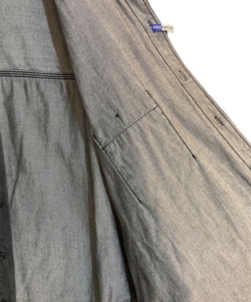 Maison MIHARA YASUHIRO in・stru(men-tal).（メゾン ミハラ ヤスヒロ インストルメンタル）Maison MIHARA YASUHIRO in・stru(men-tal). (メゾン ミハラ ヤスヒロ インストルメンタル) Cotton Tencel Denim Long-sleeve Shirt ブラック サイズ:46の古着・服飾アイテム