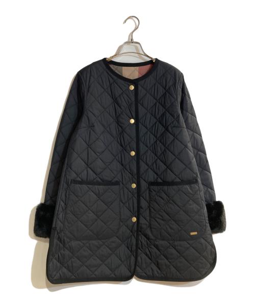 BLUE LABEL CRESTBRIDGE（ブルーレーベルクレストブリッジ）BLUE LABEL CRESTBRIDGE (ブルーレーベルクレストブリッジ) リバーシブルキルティングコート ブラック サイズ:Mの古着・服飾アイテム