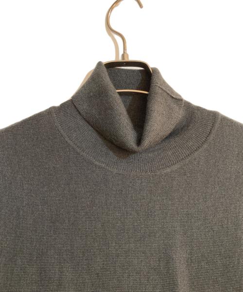 Curensology（カレンソロジー）Curensology (カレンソロジー) ウールハイネックギャザーワンピース グレー サイズ:FREE 未使用品の古着・服飾アイテム