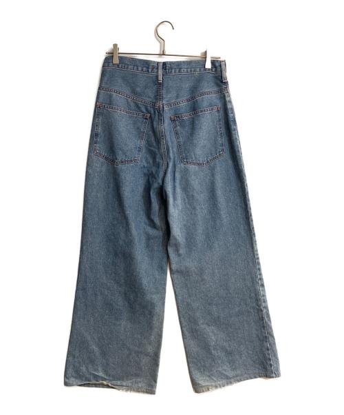 NEED BY HERITAGE（ニードバイヘリテージ）NEED BY heritage (ニードバイヘリテージ) ワイドデニムパンツ ブルー サイズ:27の古着・服飾アイテム