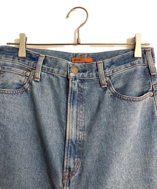 NEED BY HERITAGE（ニードバイヘリテージ）NEED BY heritage (ニードバイヘリテージ) ワイドデニムパンツ ブルー サイズ:27の古着・服飾アイテム