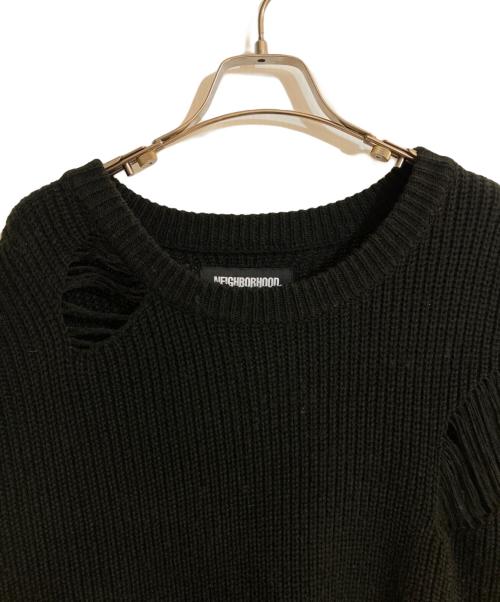 NEIGHBORHOOD（ネイバーフッド）NEIGHBORHOOD (ネイバーフッド) SAVAGE.CREW/A-kNIT.LS ブラック サイズ:4の古着・服飾アイテム
