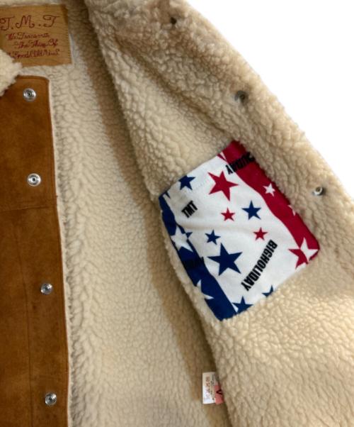 TMT（ティーエムティー）TMT (ティーエムティー) LEATHER SUEDE JACKET ブラウン サイズ:Sの古着・服飾アイテム