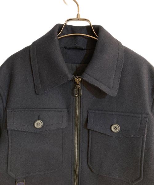 LANVIN（ランバン）LANVIN (ランバン) カットオフジップアップジャケット ネイビー サイズ:Ｌの古着・服飾アイテム