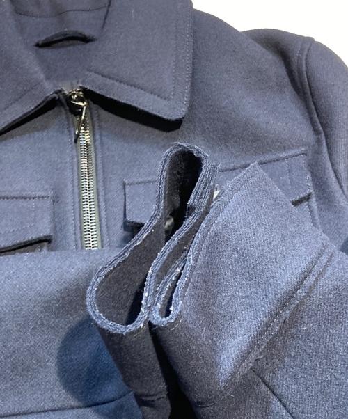 LANVIN（ランバン）LANVIN (ランバン) カットオフジップアップジャケット ネイビー サイズ:Ｌの古着・服飾アイテム