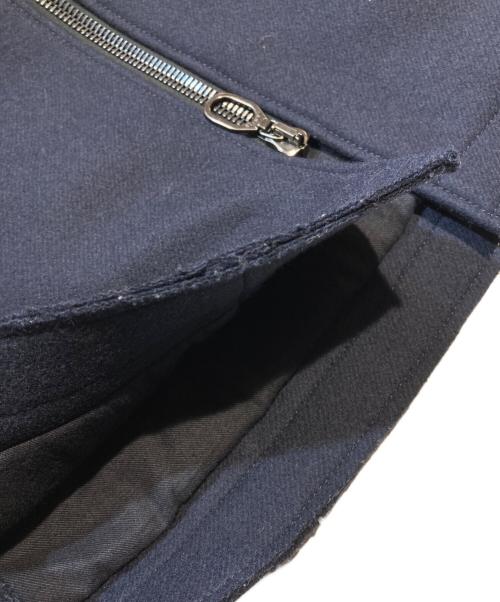 LANVIN（ランバン）LANVIN (ランバン) カットオフジップアップジャケット ネイビー サイズ:Ｌの古着・服飾アイテム