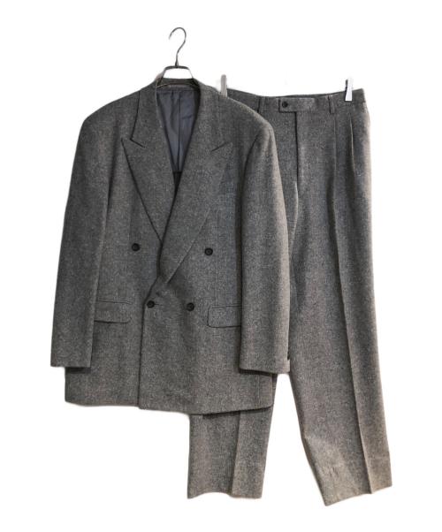 LANVIN（ランバン）LANVIN (ランバン) カシミヤ混ツイードセットアップスーツ グレー サイズ:52の古着・服飾アイテム