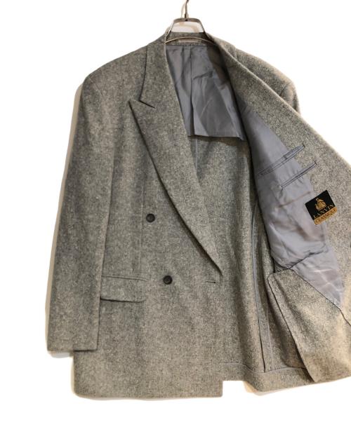 LANVIN（ランバン）LANVIN (ランバン) カシミヤ混ツイードセットアップスーツ グレー サイズ:52の古着・服飾アイテム